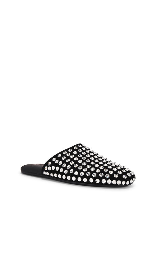 BLACK SUEDE STUDIO Shiloh Flat in Black