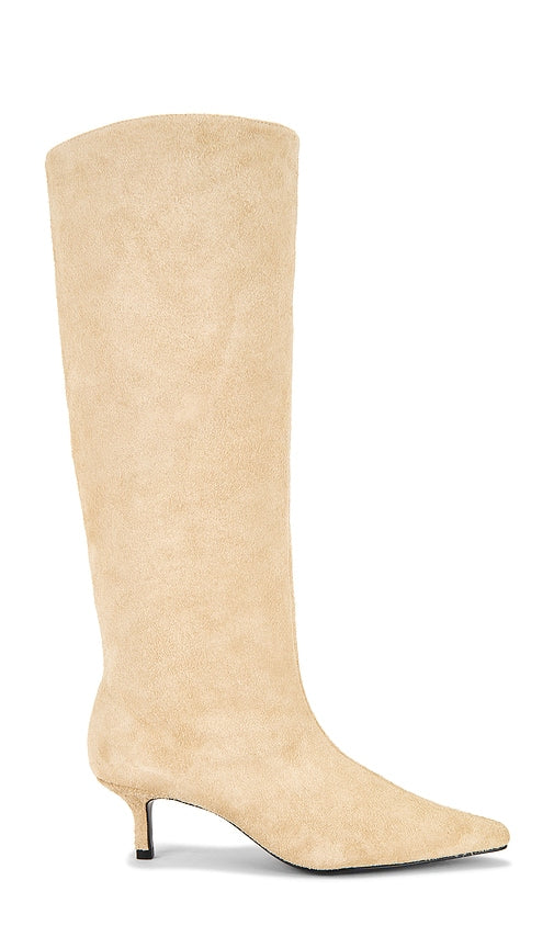 BLACK SUEDE STUDIO Sutton 50 Boot in Tan | Tan Heeled Boots for Women