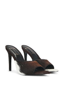 BLACK SUEDE STUDIO x REVOLVE Bella Sandal in Brown | Cowhide Open Toe Heels for Women
