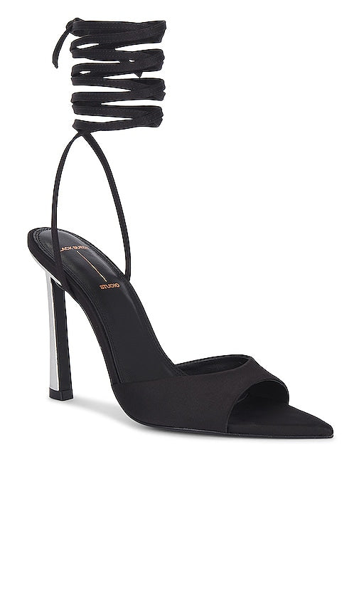 BLACK SUEDE STUDIO x REVOLVE Terina Sandal in Black