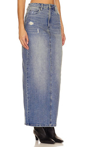 BLANKNYC Denim Maxi Skirt in Blue