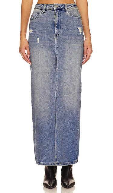 BLANKNYC Denim Maxi Skirt in Blue - Jupe longue en jean BLANKNYC en bleu - BLANKNYC 蓝色牛仔长裙 - BLANKNYC Jeans-Maxirock in Blau - BLANKNYC 데님 맥시 스커트블루 색상 - Gonna lunga in denim BLANKNYC in blu