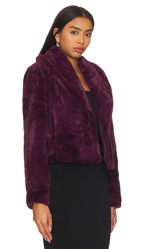 BLANKNYC Faux Fur Jacket in Purple