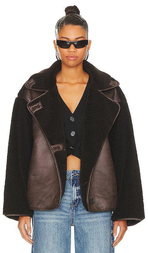 BLANKNYC Faux Leather Jacket in Brown - BLANKNYC Veste en simili cuir marron - BLANKNYC 棕色人造皮夹克 - BLANKNYC Kunstlederjacke in Braun - BLANKNYC 인조 가죽 자켓 브라운 색상 - Giacca in ecopelle BLANKNYC in marrone