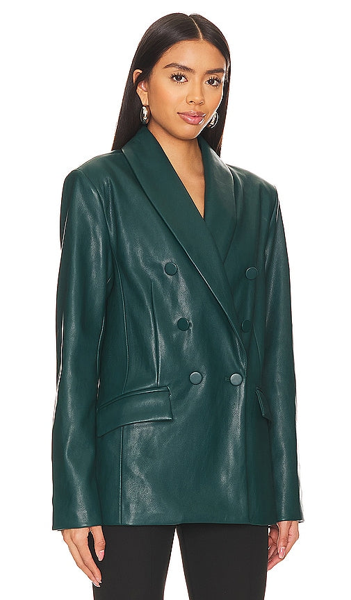 BLANKNYC Faux Leather Jacket in Green