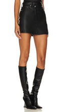BLANKNYC Faux Leather Mini Skort in Black