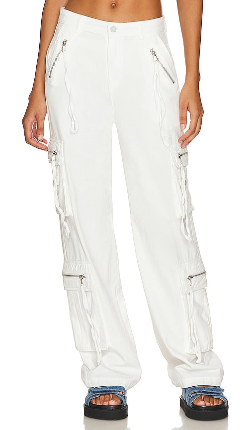 BLANKNYC Franklin Rib Cage Oversized Pant in Cream - BLANKNYC Pantalon surdimensionné Franklin Rib Cage en crème - BLANKNYC Franklin Rib Cage 奶油色大廓形长裤 - BLANKNYC Franklin Rib Cage Übergroße Hose in Creme - BLANKNYC 프랭클린 립 케이지 오버사이즈 팬츠 - Pantaloni oversize Franklin Rib Cage BLANKNYC in crema