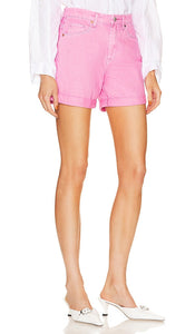 BLANKNYC Garnet Dyed Mom Short in Pink