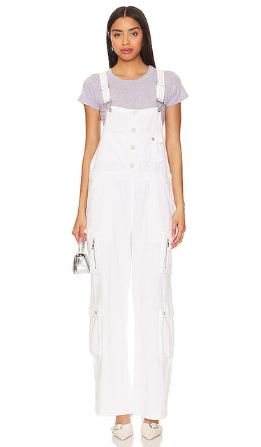 BLANKNYC Overalls in White - Salopette BLANKNYC en blanc - BLANKNYC 白色工装裤 - BLANKNYC Overall in Weiß - BLANKNYC 오버올 화이트 색상 - Salopette BLANKNYC in bianco