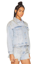 BLANKNYC Rhinestone Jacket in Denim-Light