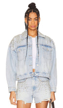 BLANKNYC Rhinestone Jacket in Denim-Light