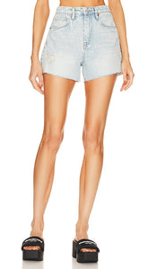 BLANKNYC the Reeve High Rise Short in Blue - BLANKNYC the Reeve - Short taille haute en bleu - BLANKNYC Reeve 蓝色高腰短裤 - BLANKNYC die Reeve High Rise Short in Blau - BLANKNYC the Reeve 하이라이즈 쇼츠 블루 색상 - BLANKNYC i pantaloncini Reeve a vita alta in blu