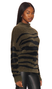 Bella Dahl Mock Neck Sweater in Dark Green