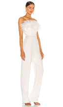 Bronx and Banco Lola Blanc Feather Jumpsuit in White