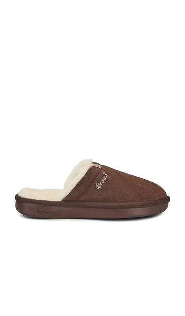 Brunch Essential Suede Shearling in Brown | Men's Slippers in Brown
