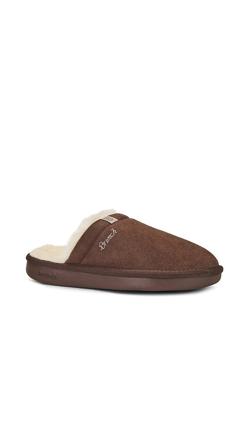 Brunch Essential Suede Shearling in Brown