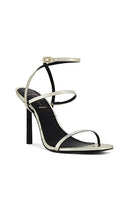 BLACK SUEDE STUDIO Van 100 Heel in Metallic Gold