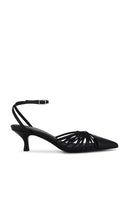 BLACK SUEDE STUDIO Grazia 50 in Black | Black Buffed Nappa Strappy Heels for Women