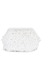 BTB Los Angeles Meila Fringe Clutch in White