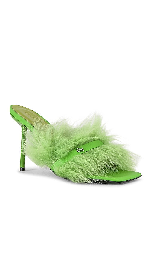 BY FAR Kenny Heel in Green