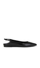 BY FAR Koyna Slingback in Black | Black Sling Back Flats for Women