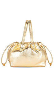 BY FAR Malmo Bucket Bag in Metallic Gold