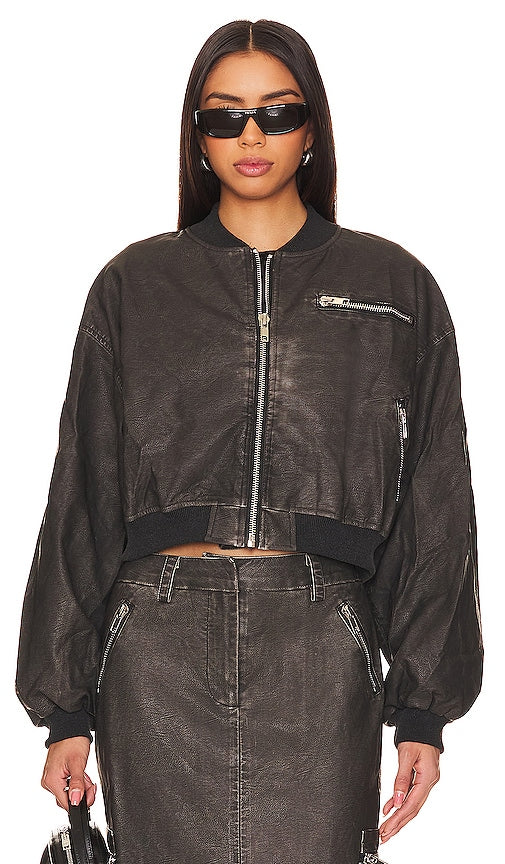 BY.DYLN Avery Bomber in Chocolate