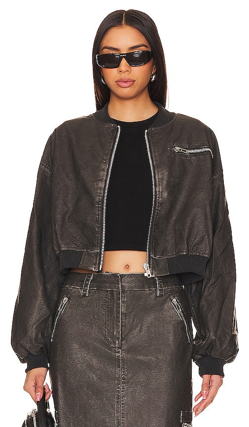 BY.DYLN Avery Bomber in Chocolate