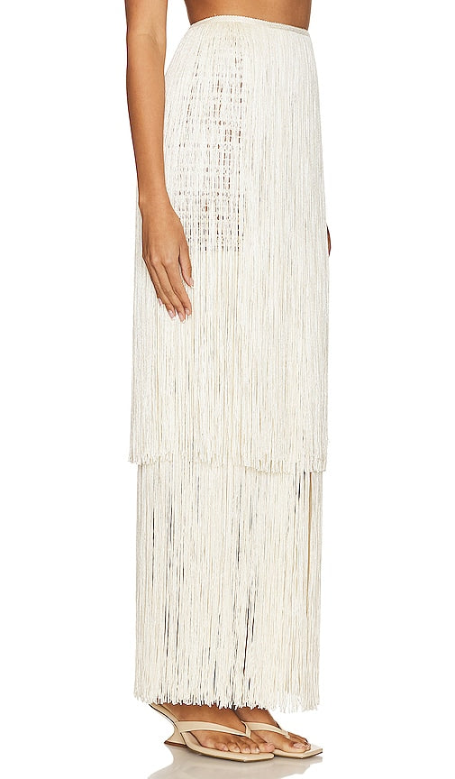 Bahia Maria Luciana Long Skirt in Ivory