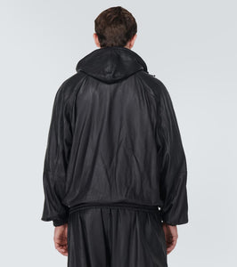 Balenciaga 3B Sports Icon leather track jacket