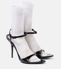 Balenciaga Avenue Sock 110 patent leather sandals