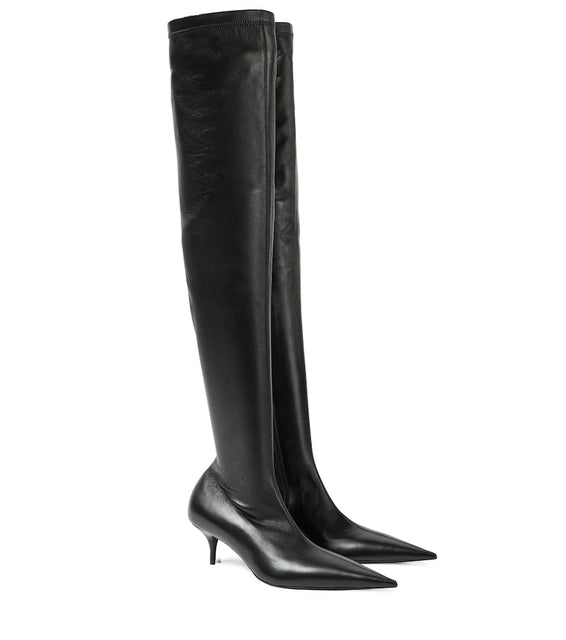 Balenciaga Avenue leather over-the-knee boots
