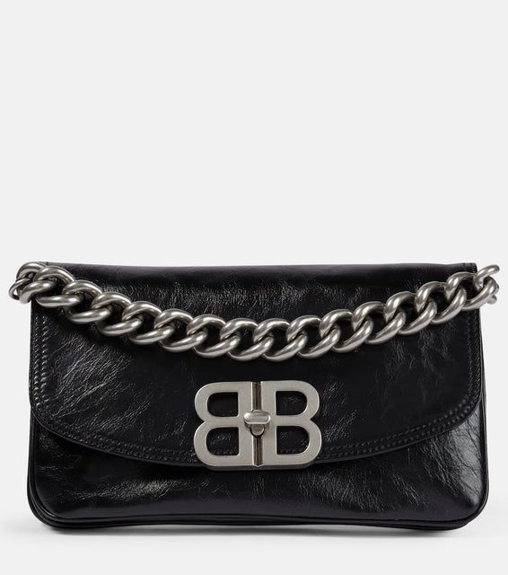 Balenciaga BB Soft Small Flap leather shoulder bag. Shop Balenciaga Shoulder Bags for women now.
