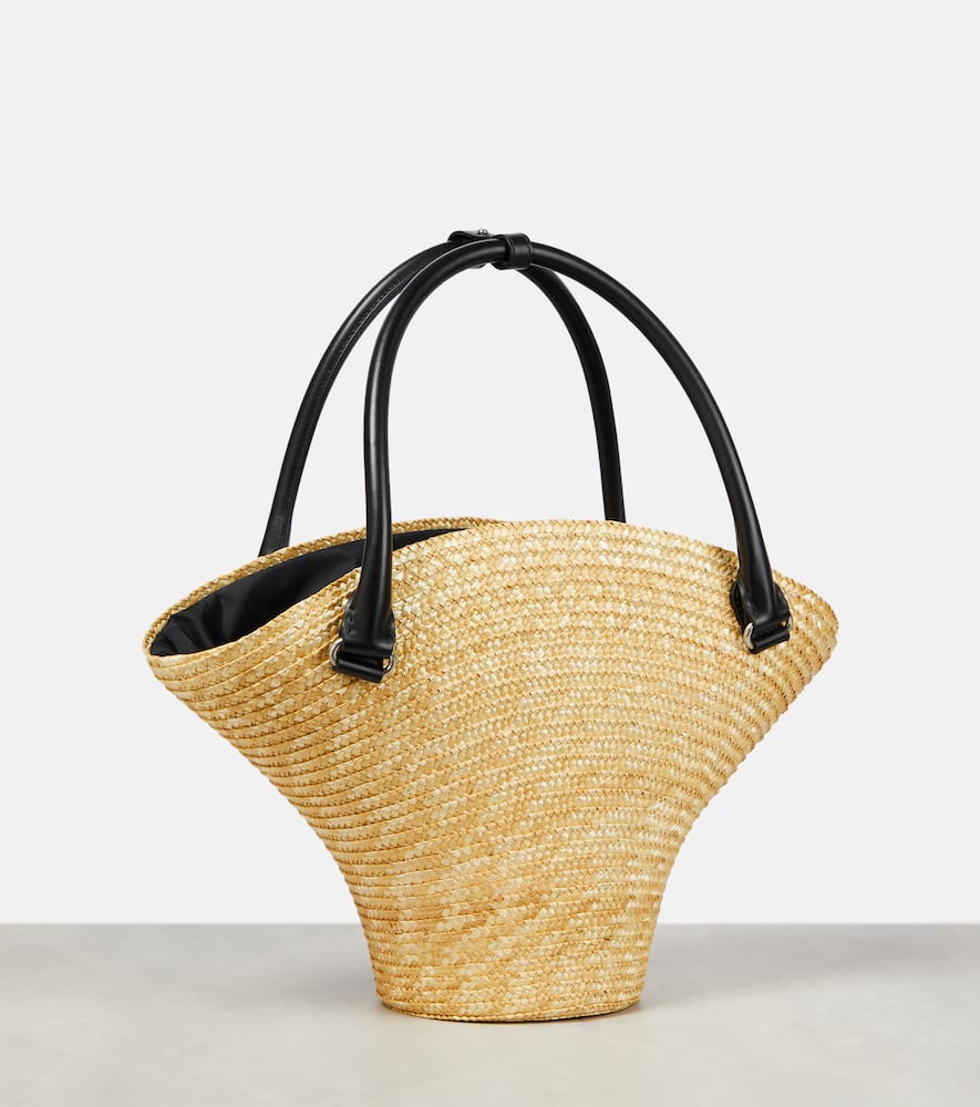 Balenciaga Beach Medium straw tote bag