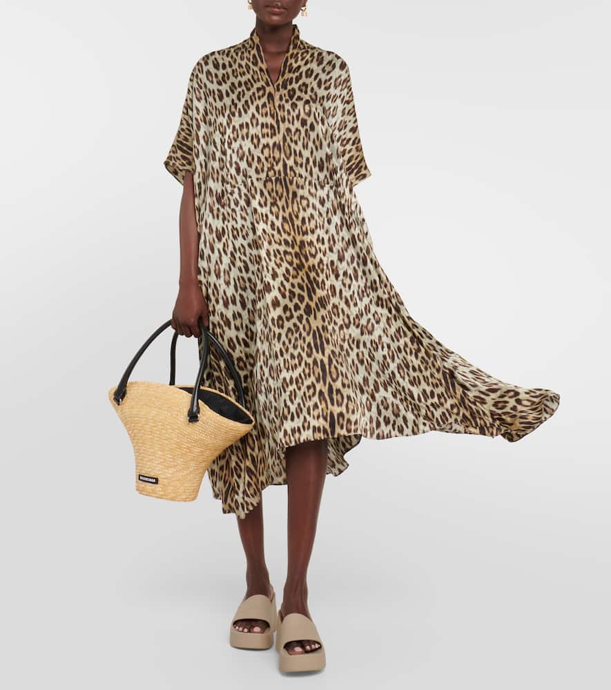 Balenciaga Beach Medium straw tote bag
