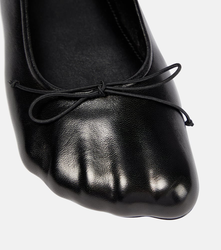 Balenciaga Bow-detail leather ballet flats