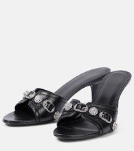 Balenciaga Cagole leather mules
