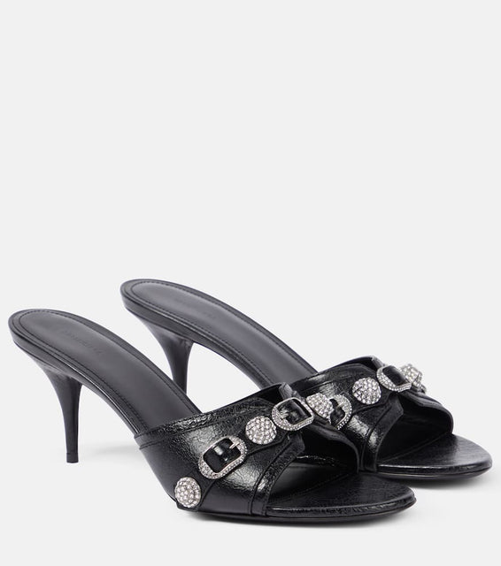 Balenciaga Cagole leather mules
