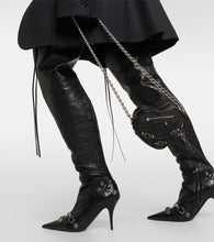 Balenciaga Cagole leather over-the-knee boots