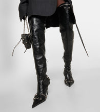 Balenciaga Cagole leather over-the-knee boots