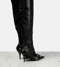 Balenciaga Cagole leather over-the-knee boots