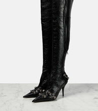 Balenciaga Cagole leather over-the-knee boots