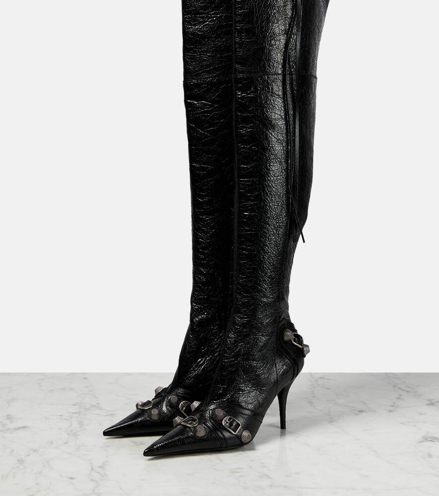 Balenciaga Cagole leather over-the-knee boots