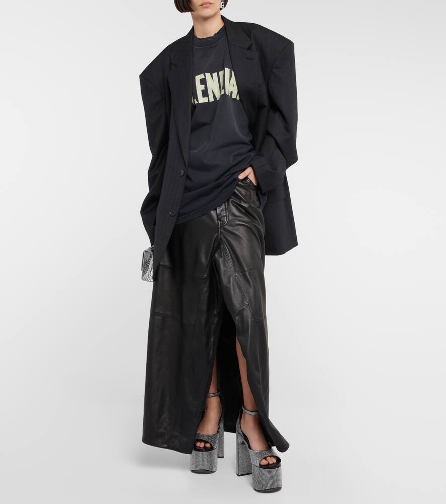Balenciaga Camden embellished leather platform sandals