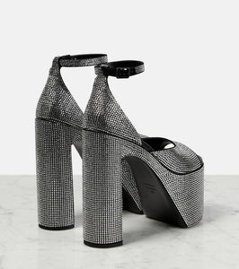 Balenciaga Camden embellished leather platform sandals
