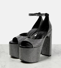 Balenciaga Camden embellished leather platform sandals