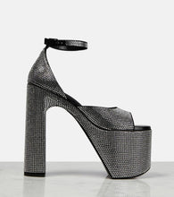 Balenciaga Camden embellished leather platform sandals