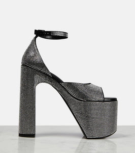 Balenciaga Camden embellished leather platform sandals
