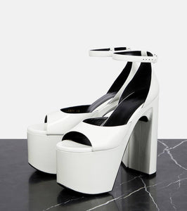 Balenciaga Camden platform patent leather sandals