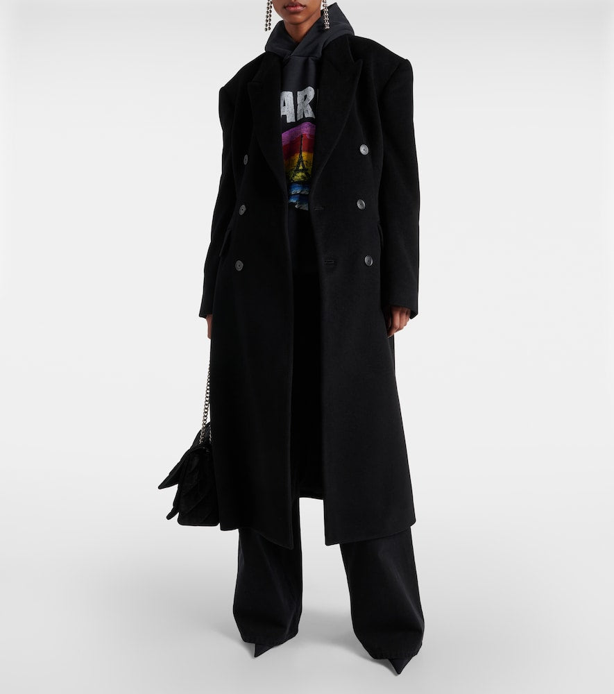 Balenciaga Cinched cashmere and wool coat